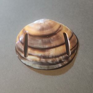 Vintage Mother Of Pearl Slide Belt Buckle Artisan handcrafted 1970's NOS